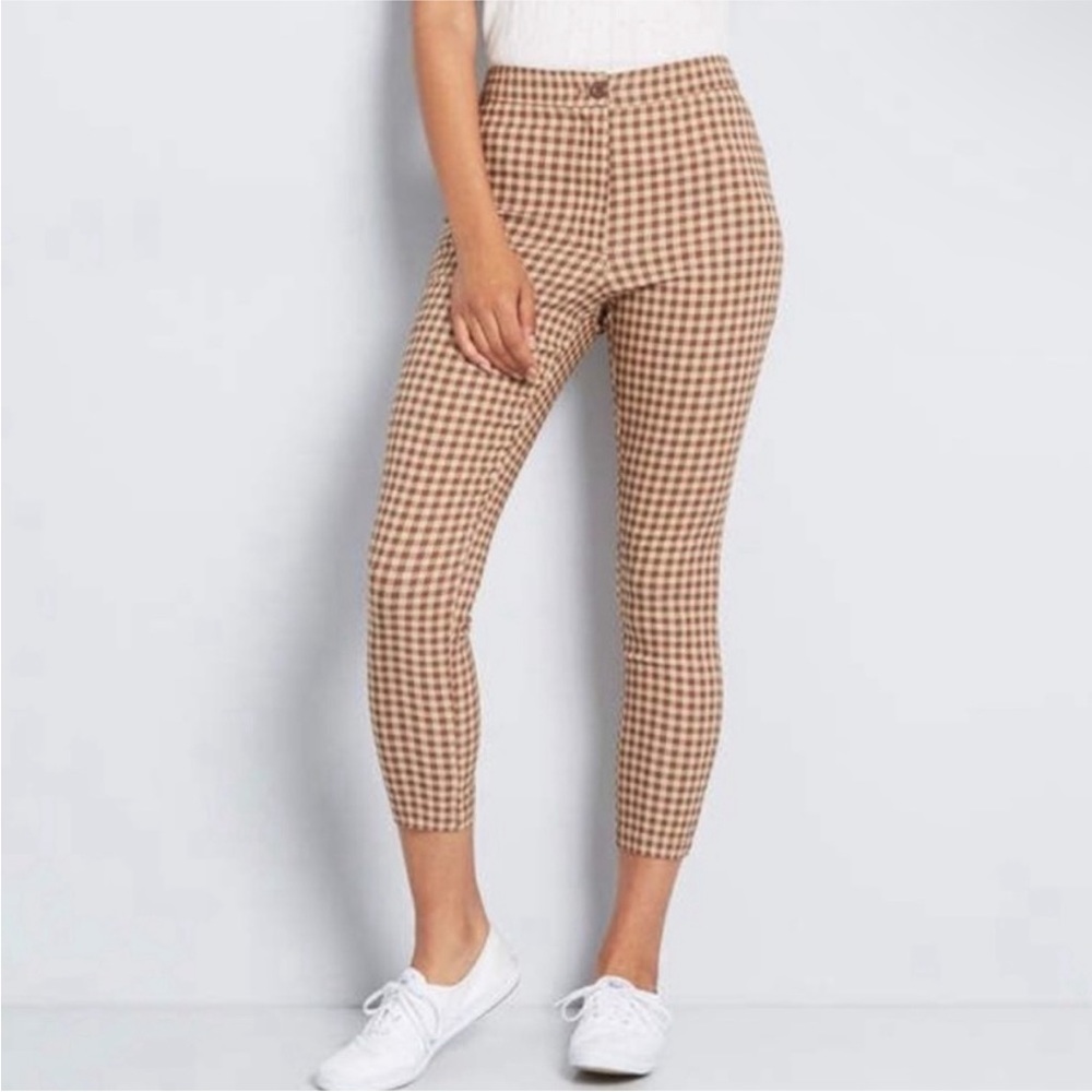 New!‎ ModCloth Sophisticated Synergy Plaid Pants Size 24